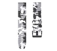 BANDKIT 22mm 26MM Camouflage Silicone Watch Band For Garmin Fenix 5/6 Pro/7X Instinct 2/2X Forerunner 955/945 Quick Release Wristband(Camo white,22mm)