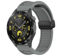 BANDKIT 22mm Straps For Huawei GT3 SE/Watch 4Pro Silicone Magnetic Buckle Band For Huawei Watch GT2 3 4 GT3 Pro 46mm Bracelet Wristbands(Dark gray,Watch 4)