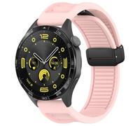 BANDKIT 22mm Straps For Huawei GT3 SE/Watch 4Pro Silicone Magnetic Buckle Band For Huawei Watch GT2 3 4 GT3 Pro 46mm Bracelet Wristbands(Pink,Watch 4)