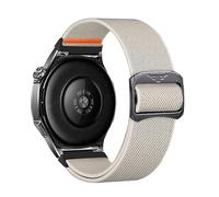 BANDKIT Correa de nailon de 22mm y 20mm para Samsung Galaxy Watch 7, 6, 5, 4, 40mm, 44mm, 6, banda elástica clásica de 47mm para Huawei Watch GT5 3 4Pro(Beige,22mm)