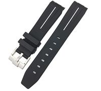 BANDKIT Correa de silicona para Rolex Submariner Hulk GMT Milgauss Yacht Master Deepsea de 19 mm, 20 mm, 21 mm, 22 mm, 20mm Rose buckle, Ágata