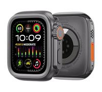BANDKIT Funda de reloj de aleación para Apple Watch Series S10 46mm S9 S8 S7 S6 44MM 45MM funda protectora de marco funda de parachoques de Metal(Gray,S10 46mm)