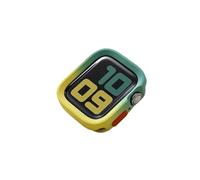 BANDKIT Funda de TPU para Apple Watch Ultra Case 49 mm 45 mm 41 mm 44 mm 40 mm, 42 mm 46 mm Protector de marco de parachoques para IWatch Series 9 SE 8 Ultra 7 6 5 4 Case(Green-Yellow,44mm 45mm)