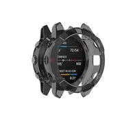 BANDKIT Funda de TPU para Garmin Fenix 6 6x Pro, marco de protección, a prueba de golpes, transparente, carcasa de metal, anillo bisel, For Fenix 6X Pro, Ágata
