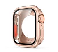 BANDKIT Funda protectora de pantalla para Apple Watch S10 46MM S10 42MM 45mm 44mm 40mm 41mm Funda rígida para parachoques delantero y trasero de PC iwatch 10 9 8 7 SE 6 5 4 Change(Rose gold,S10 46mm)