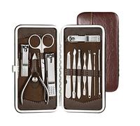 BANDKIT Juego de 4-23 tijeras profesionales de pedicura de acero inoxidable con gancho de águila portátil para manicura (azul turquesa)