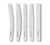 BANDKIT Juego de limas de uñas de doble cara, bloques de lijado de uñas, papel de lija para esmalte de gel UV (mezcla de 5 piezas)