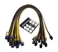 BANDKIT Kits de placa de conexión de módulo de alimentación con 12 piezas de 17 piezas de 18 AWG de 6 pines a 6+2 8 pines para tarjeta de video HP PSU de 1200 W y 750 W (rojo)