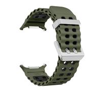 BANDKIT Nueva correa de silicona marina para reloj Samsung ultra 47mm pulsera sin huecos banda deportiva de dos tonos para Galaxy 7 correas de reloj ultra(Army Green-S)