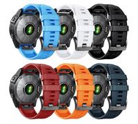BANDKIT Para Fenix 8 Correa de repuesto 22 mm Fenix 7 Bandas Fenix 6 Quickfit Correa de reloj Fenix 5 Plus Pulsera de silicona Fenix 6 pro Correa deportiva inteligente(6PCS)