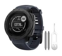 BANDKIT Para Garmin Instinct Band, correa de reloj de repuesto de silicona suave Compatible con Instinct 2/Solar/Tactical WatchBand(Graphite)