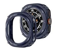 BANDKIT Protector de pantalla para Samsung Galaxy Watch Ultra, funda de 47mm, accesorios, marco de PC duro, parachoques protector para Galaxy Watch Ultra(Blue)