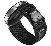 Bandletic 20mm Correa Compatible con Samsung Galaxy Watch 7/6/4/5 40mm 44mm/6 Classic 43mm 47mm/5 Pro 45mm/4 Classic 42mm 46mm with Magnetic Fidlock V-Buckle,Nylon Suave Sport Banda para Hombres,Negro