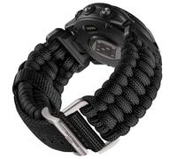 Bandletic 22mm Correa Compatible con Garmin Fenix 6 Pro/Fenix 7/Fenix 6/Fenix 5, QuickFit Nylon Trenzado Sport Muñequera para Epix 2/Epix 2 Pro 47mm/Forerunner 945/965/955/Instinct 2, Negro