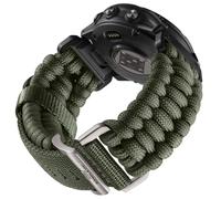 Bandletic 22mm Correa Compatible con Garmin Fenix 6 Pro/Fenix 7/Fenix 6/Fenix 5, QuickFit Nylon Trenzado Sport Muñequera para Epix 2/Epix 2 Pro 47mm/Forerunner 945/965/955/Instinct 2, Verde Militar
