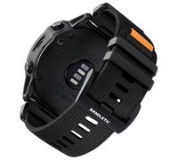 Bandletic 26mm Correa Compatible con Garmin Fenix 6X Pro/6X/Fenix 8 51mm/Fenix 7X/7X Pro/5X/Plus, QuickFit Nylon Militar Sport Duradero Muñequera para Instinct 2X Solar/Fenix 3/HR/Epix Pro 51mm, Negro