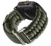 Bandletic compatible con Apple Watch - Paracord Nylon para hombres y mujeres compatible con iWatch Series Ultra2 SE2 10 9 8 SE 7 6 5 4 49mm 46mm 45mm 44mm 42mm (Series 3 2 1), Verde