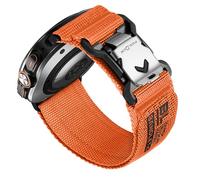 Bandletic Compatible con Correa Samsung Galaxy Watch Ultra 47mm con Hebilla Magnética V Fidlock, Nylon Suave Transpirable Sport Band para Galaxy Watch Ultra 47mm para Mujeres Hombres, Naranja