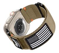 Bandletic Compatible con correas de Apple Watch para hombre, correa deportiva ancha de nailon suave con conector Matel para iWatch Ultra Band de 49 mm, Series 10 de 46 mm, 9/8/7 de 45 mm, SE2/6/SE/5/4