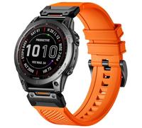 Bandletic Correa Compatible con Garmin Fenix 6 Pro/Fenix 7/Fenix 6/Fenix 5, QuickFit 22mm Suave Silicona Sport Muñequera para Epix 2/Epix 2 Pro 47mm/Forerunner 945/965/955/Instinct 2, Naranja