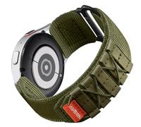 Bandletic Correa de Nylon Compatible Con Samsung Galaxy Watch 6/5/4/7 40mm 44mm, 6 Classic 43mm 47mm, 5 Pro 45mm, 4 Classic 42mm 46mm, Active 2/Active 40mm, 3 41mm/Sport, S-Verde