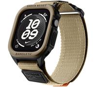Bandletic Funda y Correa Compatible con Apple Watch 45/44mm, Resistente Transpirable Nylon Sport Correa et Robusto Coque para iWatch Series 9 8 7 6 5 4 SE3/2/1 Mujeres Hombres