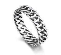 Bandmax Anillo Plata Cadenas de Mujeres Anillo Dedos Compromiso Boda Talla 67 mm