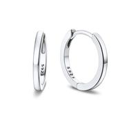 Bandmax Aretes de Aro de Plata Huggie, 10mm Pendientes Cierre Cómodo No Dan Alergia