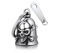 Bandmax Campana de Moto Guardian Bell para Motocicleta Amuleto de la Suerte Llavero de Motocicleta con Patrón de Alas Timbre Guardián de Dama