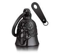 Bandmax Campana de Moto Guardian Bell para Motocicleta Amuleto de la Suerte Llavero de Motocicleta con Patrón de Alas Timbre Guardián de Dama