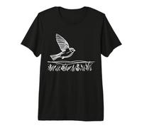 Bando Pintado Arte Lineal Ornitólogo Camiseta Premium
