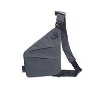 Bandolera Antirrobo FANDARE Hombre, Bandolera con Múltiples Bolsillos, Bolso de Viaje Hombre, La Bandolera Plegable para Correr, Entrenamiento, Senderismo, Ciclismo, Viajes Gris