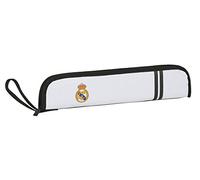 Bandolera con Bolsillo Exterior de Real Madrid 1ª Equipación 20/21 de safta, Blanco/Negro, 370x20x80 mm