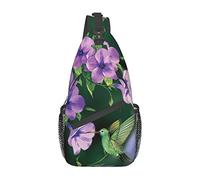 Bandolera con estantería de Biblioteca Verde colibrí, Bandolera Cruzada en el Pecho para Hombres y Mujeres, Utilizada para el Ocio y los Viajes