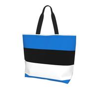 Bandolera con la bandera de Estonia. Elegante estampado de estilo femenino, ligero, gran capacidad para el uso diario