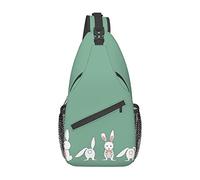 Bandolera de Fresa con Personaje de Dibujos Animados de Conejito de Pascua, Bandolera Cruzada en el Pecho para Hombres y Mujeres, Utilizada para el Ocio y los Viajes