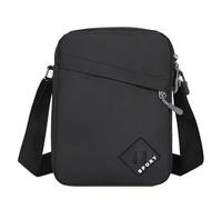 Bandolera de Lona para Hombre, Multifuncional y Ajustable - Bolso de Hombro Informal de Moda para Trabajo y Viajes (Negro)