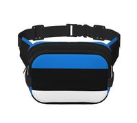 Bandolera de moda estampada con la bandera de Estonia, bolsa de cintura de senderismo, bolsa de hombro cuadrada de doble capa para viajes y fitness