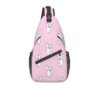 Bandolera de Sirena Rosa y Negra de Oso Polar, Bandolera de Pecho con Honda para Hombres y Mujeres, Utilizada para el Ocio y los Viajes