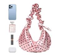 Bandolera genérica de punto - Diseño elegante y lindo con múltiples bolsillos con cremallera | Tote Underarm de lunares para mujer, para llaves de cartera cosmética viajes diarios Trabajo y, rosa, Se