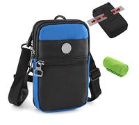 Bandolera Hombre Deportiva Impermeable, Bolsa Compacta de Hombro Cintura Cinturón Bolsillo Funda Riñoneras Bolso Pequeño para Pequeñas Deporte Camping Viaje Cartera Aire para iPhone Samsung Xiaomi