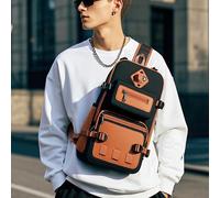 Bandolera para , bolso cruzado antirrobo de gran capacidad, bandolera portátil para senderismo, bolsillo peitoral con tarjetero, ideal para viajes cortos y uso casual