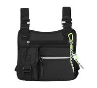 Bandolera para Hombre - Bandolera Deportiva para Senderismo - Chaleco Resistente al Desgaste con Corte 3D Ergonómico y Múltiples Bolsillos para Outdoor, Gimnasio, Motociclismo, Entrenamiento, Caza, Pe