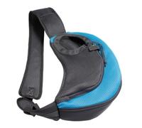 Bandolera para Perro Pet Port Porter Carrier Bags Cats Puppy Bolsos al Aire Libre Malla Oxford Bolso de un Solo Hombro Sling Delantera Viaje(Sky Blue,L)