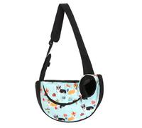 Bandolera para Perro Pet Port Porter Carrier Bags Cats Puppy Bolsos al Aire Libre Malla Oxford Bolso de un Solo Hombro Sling Delantera Viaje(Corgi Blue,L)