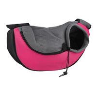 Bandolera para Perro Pet Port Porter Carrier Bags Cats Puppy Bolsos al Aire Libre Malla Oxford Bolso de un Solo Hombro Sling Delantera Viaje(Pink,S)