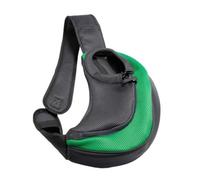 Bandolera para Perro Pet Port Porter Carrier Bags Cats Puppy Bolsos al Aire Libre Malla Oxford Bolso de un Solo Hombro Sling Delantera Viaje(Green,L)