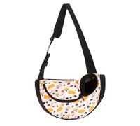 Bandolera para Perro Pet Port Porter Carrier Bags Cats Puppy Bolsos al Aire Libre Malla Oxford Bolso de un Solo Hombro Sling Delantera Viaje(Corgi Yellow,S)