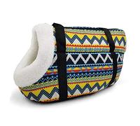 Bandolera para Perro Portador de Mascotas for Perros pequeños Cozy Soft Puppy Cat Dog Bolsos Hombro Mochila Viaje al Aire Libre Pet Sling Bag Chihuahua Pug Supplies Mascotas(4 with Fur,L)