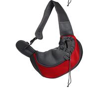 Bandolera para Perro Viaje al Aire Libre Mascota Cachorro Portador Bolso Bolsa Malla Oxford Solo Hombro Sling Comodidad Viaje de(Red,L)